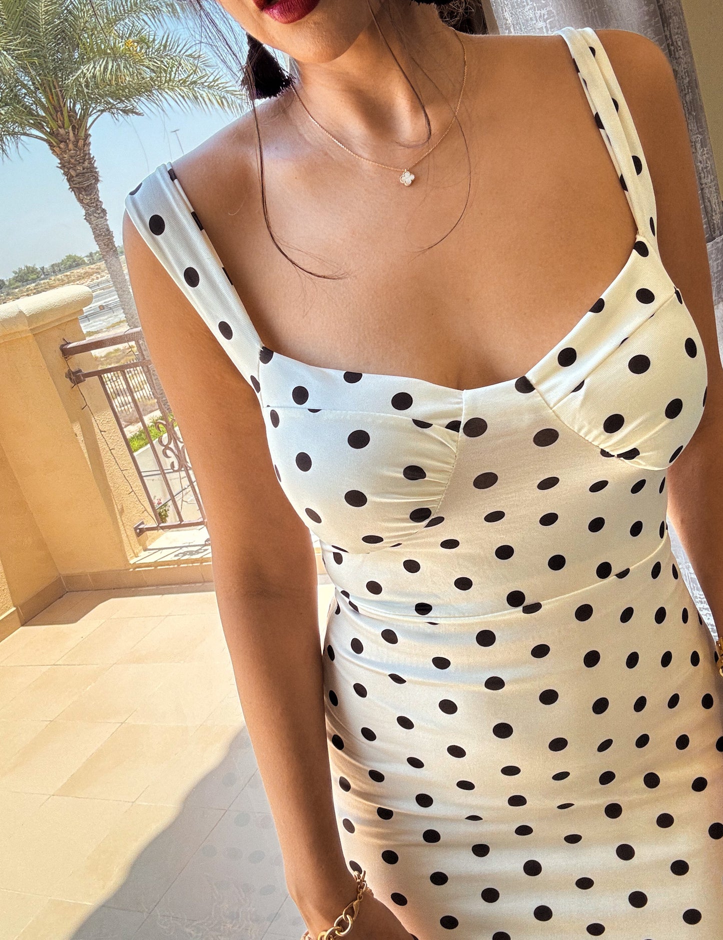 Polka Dot Midi Dress