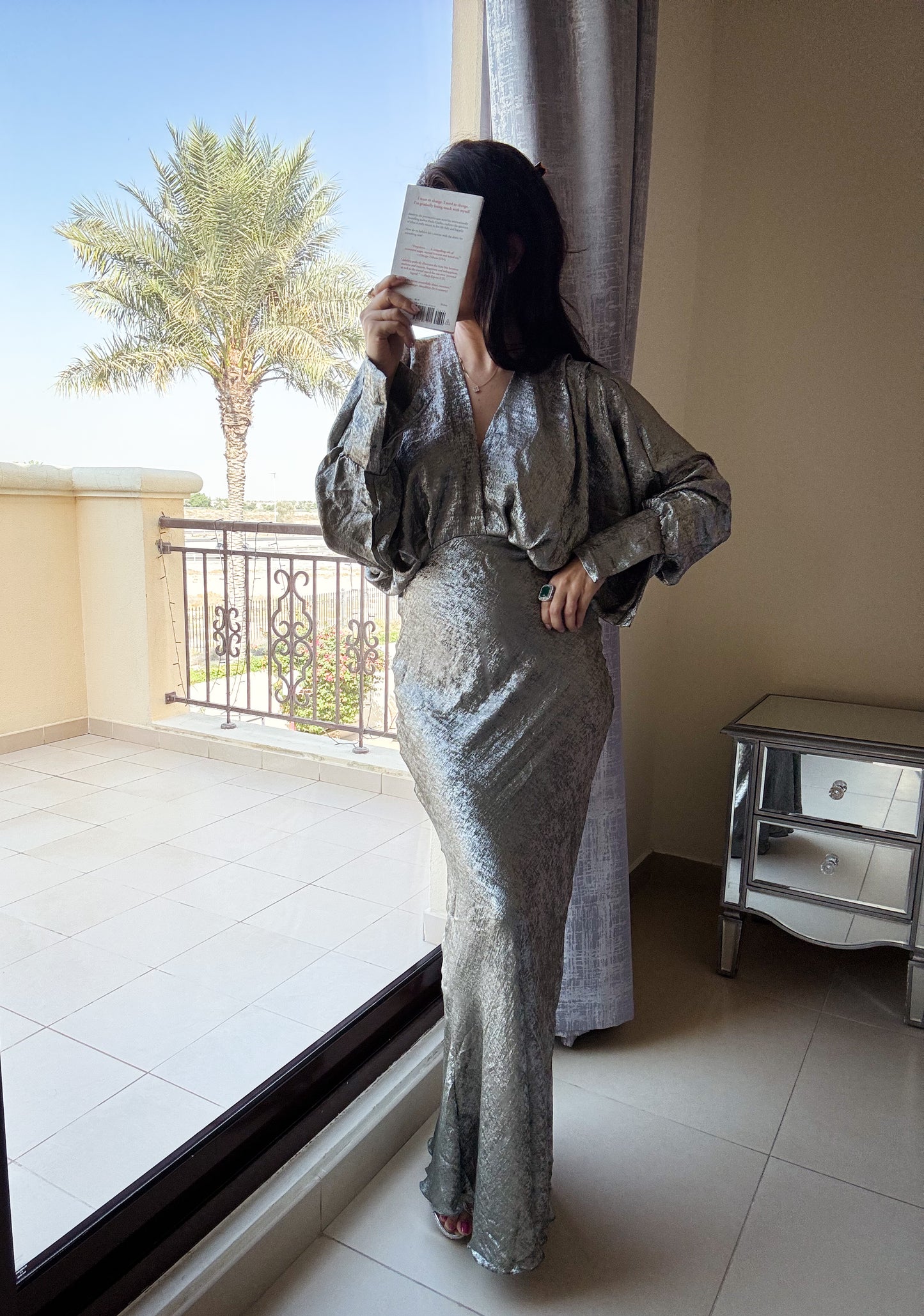 Crushed Satin Dress