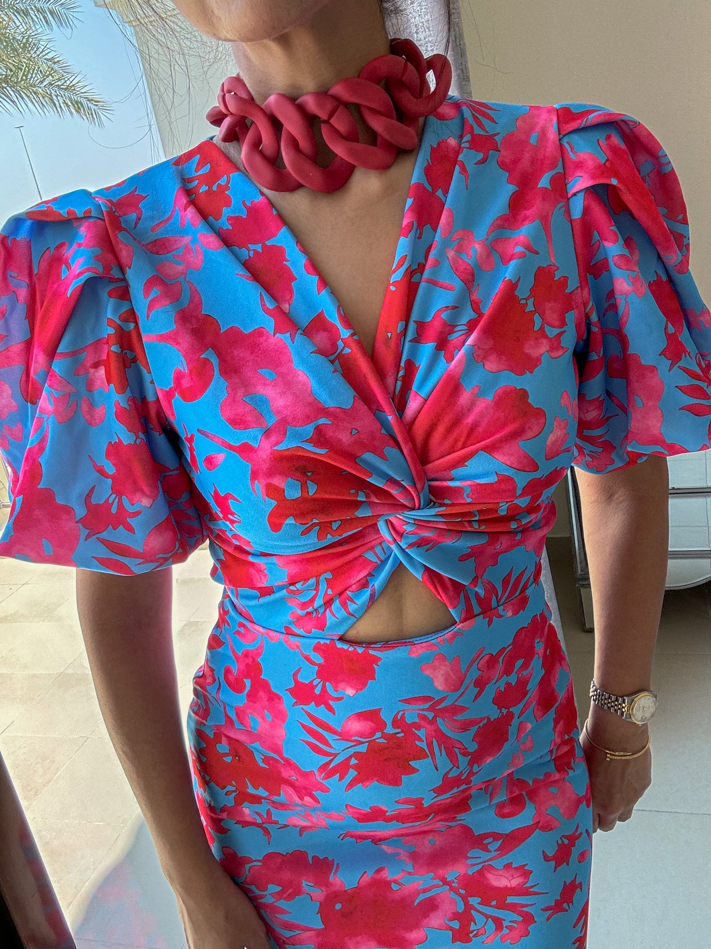 Puff Sleeves Floral dress