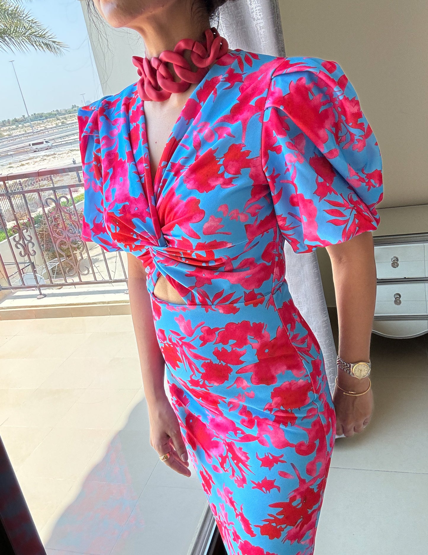 Puff Sleeves Floral dress