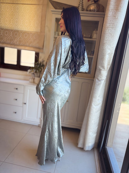 Crushed Satin Dress