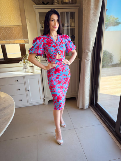 Puff Sleeves Floral dress