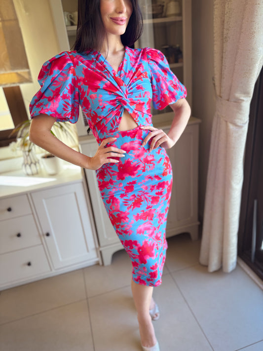 Puff Sleeves Floral dress
